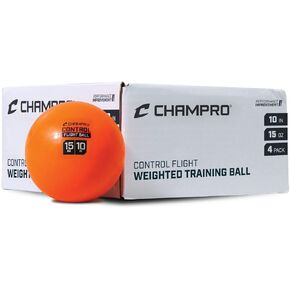 Champro Control Flight Balls, 4 Pack - Performance Improvement, Softball/Baseball, Orange (CSB94)
