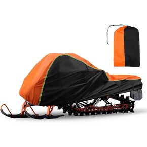 uxcell Snowmobile Cover Universal Waterproof Snowmobile Snowsled Cover for Polaris for Skidoo Fits snowmobiles 114"Lx51"Wx48"H, Black Blue L
