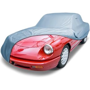 iCarCover Custom Car Cover for 1976-1994 Alfa Romeo Spider, Waterproof All Weather Rain Snow UV Sun Protector Full Exterior Weatherproof Indoor Outdoor Car Cover with Strap