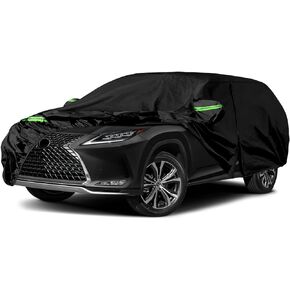 Waterproof Car Covers Replace for 2008-2024 Lexus RX350 RX450H RX500H, 6 Layers All Weather Custom-fit Car Covers with Zipper Door & Windproof Bands for Snow Rain Dust Hail Protection (RX)