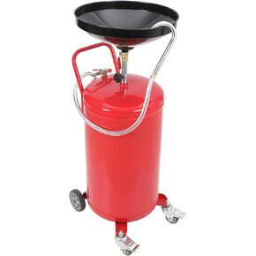 18 Gallon Portable Waste Oil Drainer, Height Adjustable Pneumatic Industrial Fluid Drain Tank with Wheels, Oil Pan Funnel for Changing Car and Truck Oil