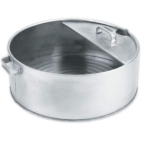 LUMAX LX-1710 Silver 6 Gallon Galvanized Drain Pan. Heavy Duty Construction for Rugged Use. The Bright Zinc Galvanized, Corrosion-Resistant Finish Prevents Corrosion.