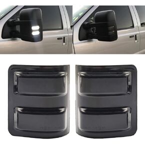 LED Side Mirror Marker Lights Compatible with FORD F250 F350 F450 F550 Super Duty 2008-2015 Side Tow Mirror Turn Signal Light AMBER LED+LENS