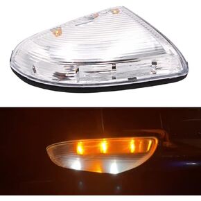 Sequential Amber LED Side Mirror Turn Signal Tow Light Assembly Blinker White Puddle Lamp Compatible with Dodge 2009-2018 Ram 1500, 2010-2018 Ram 2500 3500 Accessories