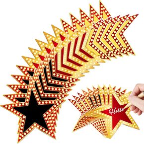 Geosar 48 Pcs Movie Star Cardboard Red Carpet Awards Night Cutouts Confetti Cutouts for Bulletin Board Movie Party Decoration Supply Classroom Wall (11 Inch)