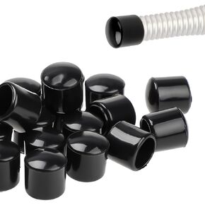 20pcs 0.39 Inch Door Stoppers Rubber Tip Replacement, Door Stop Bumper Tips, Door Stop Caps for Door Wall Protection （Black）