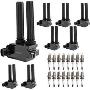Ignition Coil Pack Spark Plugs fit for 5.7 Hemi Dodge Ram 1500, Chrysler 300, Challenger Charger Durango, Jeep Commander Grand Cherokee, 2009 2010 2011 2012 2013 2014 2015 2016 2017 2018 2019 2020