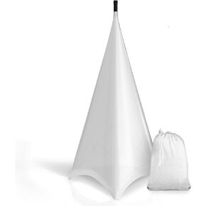 Pyle Universal Tripod Scrim-Double Sided DJ Speaker/Light Skirt Cover w/Straps, Bag, Made from Stretchable Lycra Spandex, Fit Stands Up to 75" x 43 PSCRIMW2 (White)