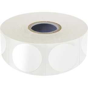 1500 PCS Round Black Color Code Dot Stickers, Permanent Inventory Labels with Perforation Line in a Roll for Office, Retail, Home, Classroom, Warehouse(1/2" in Diameter)