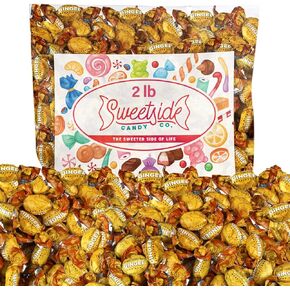 Bulk Ginger Candy for Nausea Relief - 2 lbs of Individually Wrapped Ginger Hard Candy with Natural Flavor - Soothing Nausea Candy for Pregnancy and Upset Stomachs
