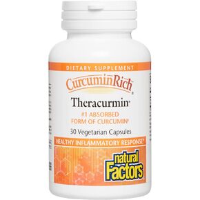 Natural Factors, CurcuminRich Theracurmin, 30 mg, Formulated for Superior Absorption, 30 Count (Pack of 1)