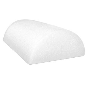 Cando - 30-2340 CanDo Full-Skin PE Foam Roller For Muscle Restoration, Massage Therapy, Sport Recovery, And Physical Therapy. White, 6" x 36", Half-Round