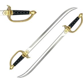Set of Two 30-Inch Foam Pirate Cutlass Swords - Perfect for Cosplay, Roleplaying, and Halloween Costume Props. Safe and Durable Training Swords for Kids and Adults (2)