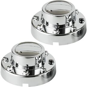 Replacement for Chrome Wheel Center Hub Cap Hubcap 2011-2018 Ram 3500 2Pcs Front 1-Ton Dually DRW Alloy Wheel