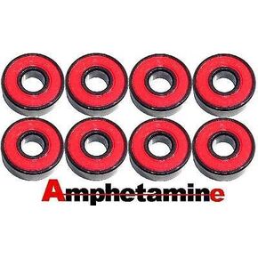 Skateboard Speed Bearings - Set of 8 - Choose From Ceramic, Stainless Steel, Abec 5, 7 - Fits all Skateboard Wheels - Pre-Lubricated