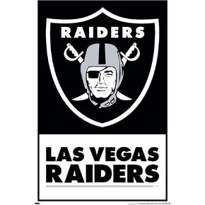 ملصق حائط بشعار 21 من Trends International NFL Las Vegas Raiders، مقاس 22.37 بوصة × 34.00 بوصة، إصدار غير مؤطر