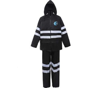 SunPower Flycam Rain Suit with Hood Waterproof Motorcycle Outdoor Reflective Raincoat Over Suit with 5 CM Reflective Strip