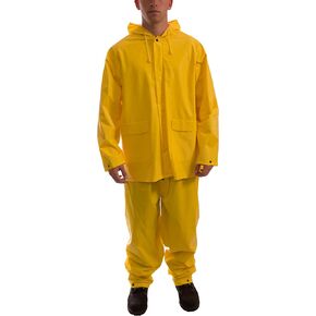 Tingley Tuff-Enuff Plus S62217 2-Piece Waterproof Suit With Attached Hood, Large, Yellow