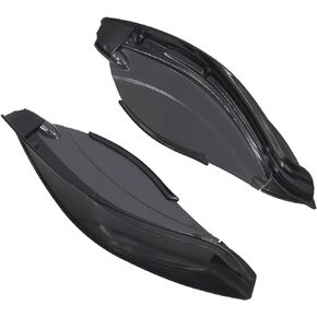 Motorcycle Adjustable Air Deflectors Side Wings Heat Deflectors Fit for Harley Touring Electra Glide Street Glide Trike 2014-2024 (Chrome&Smoke)