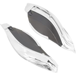 Motorcycle Adjustable Air Deflectors Side Wings Heat Deflectors Fit for Harley Touring Electra Glide Street Glide Trike 2014-2024 (Chrome&Smoke)