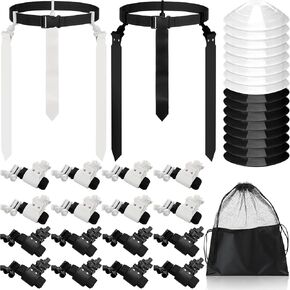 Flag Football Set 16 Player Flag Football Belts and Flags Set for Kid Adult Players Outdoor Sport Training Set