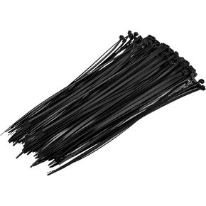 12 Inch Cable Zip Ties Heavy Duty, 100 Pack Premium Plastic Wire Ties,50 Pounds Tensile Strength, Multi-Purpose Self-Locking Black Nylon Zip Ties for Indoor and Outdoor