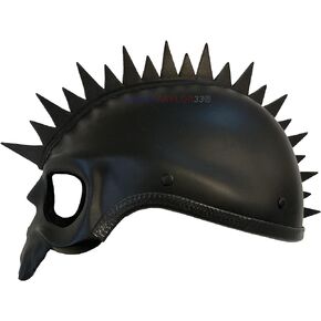 Warhawk/Mohawk Rubber Uneven Spikes Helmet Accessory Piece (Helmet Not Included)