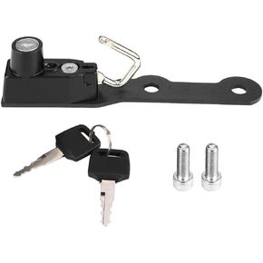 Acouto Helmet Lock Motorcycle Aluminium Alloy Helmet Lock Mount Hook Keys Locking Kit for Yamaha MT-10 2016-2018/FZ-10 2016-2017