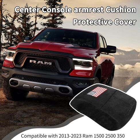 غطاء واقٍ لمسند ذراع وحدة التحكم المركزية مع جيب متوافق مع 2013-2023 Ram 1500 2500 3500 in Saudi Arabia