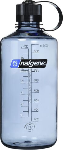زجاجة مياه Nalgene Sustain Tritan خالية من مادة BPA مصنوعة من مواد مشتقة من 50% من النفايات البلاستيكية، 32 أونصة، فم ضيق، رمادي in Kuwait