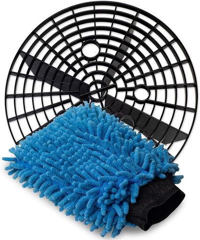 Jork Products Grit Trap Wash Bucket Insert and Microfiber Chenille Wash Mitt Kit in Saudi Arabia
