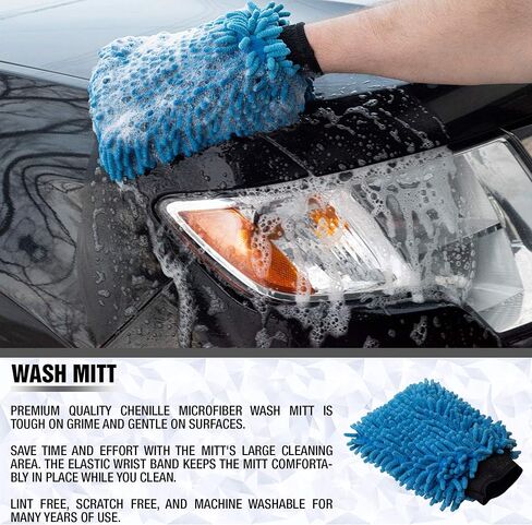 Jork Products Grit Trap Wash Bucket Insert and Microfiber Chenille Wash Mitt Kit in Saudi Arabia