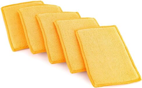 The Rag Company - Jersey Bug Scrubber Pads - Terry Weave, Easily and Safely Trap Bug Splatter in Sponge, Safe on All Finishes, 4in x 6in, Blue (5-Pack) in Saudi Arabia