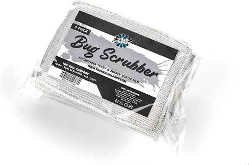 The Rag Company - Jersey Bug Scrubber Pads - Terry Weave, Easily and Safely Trap Bug Splatter in Sponge, Safe on All Finishes, 4in x 6in, Blue (5-Pack) in Saudi Arabia