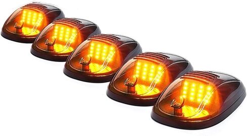 KOMAS 5X العنبر 24 LED سقف كابينة الدخان تشغيل أعلى أضواء ماركر 264146BK تجميع الأسلاك تسخير متوافق مع دودج رام 1500 2500 3500 4500 5500 2003-2018 شاحنات بيك اب in Kuwait