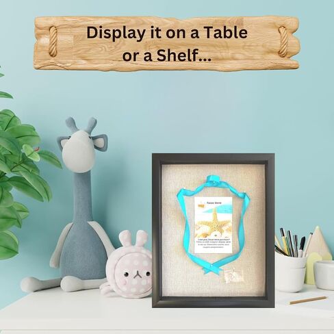 Tasse Verre 15x12 Shadow Box Frame with Linen Background, 8 Stick Pins, Deep Display Box for Art, Memorabilia, Medals, Wedding Memories, Baby Items, Tickets, and More, Set of 2 (12" x 15", Black) in Saudi Arabia