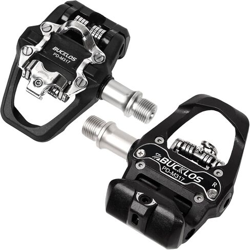 BUCKLOS Look Delta, SPD Spin Bike Bicycle Pedals - Compatible with Peloton & Shimano SPD Fit Road Bike/Indoor Cycling Exercise (9/16'' Clip Pedal) in Saudi Arabia