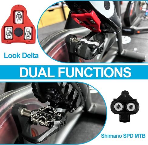 BUCKLOS Look Delta, SPD Spin Bike Bicycle Pedals - Compatible with Peloton & Shimano SPD Fit Road Bike/Indoor Cycling Exercise (9/16'' Clip Pedal) in Saudi Arabia