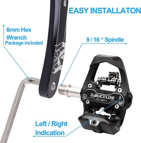 BUCKLOS Look Delta, SPD Spin Bike Bicycle Pedals - Compatible with Peloton & Shimano SPD Fit Road Bike/Indoor Cycling Exercise (9/16'' Clip Pedal) in Saudi Arabia