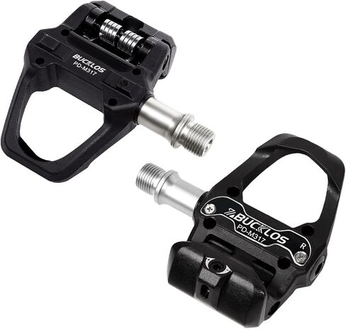 BUCKLOS Look Delta, SPD Spin Bike Bicycle Pedals - Compatible with Peloton & Shimano SPD Fit Road Bike/Indoor Cycling Exercise (9/16'' Clip Pedal) in Saudi Arabia
