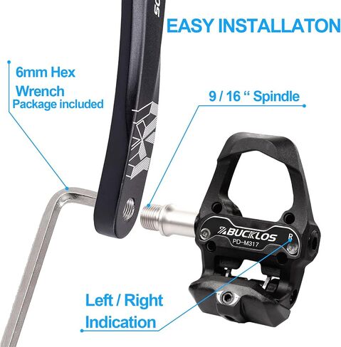 BUCKLOS Look Delta, SPD Spin Bike Bicycle Pedals - Compatible with Peloton & Shimano SPD Fit Road Bike/Indoor Cycling Exercise (9/16'' Clip Pedal) in Saudi Arabia