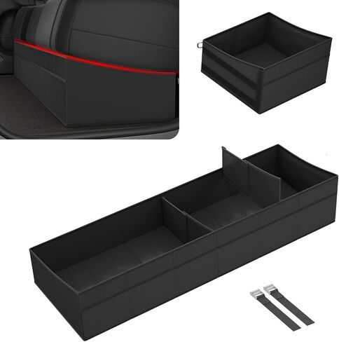 حقيبة تخزين تحت المقعد من Topraco مناسبة لـ 2015-2023 2024 Ford F-150 2017-2023 2024 F-250/F-350/F-450/F-550 صندوق منظم الأدوات فائق التحمل، كابينة طاقم الشاحنة 3 مقصورات (ليست لـ F150 XL & XLT300A) in Kuwait