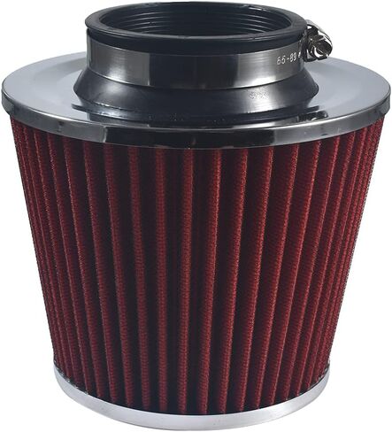 Hetong 3 inch Red 76mm Inlet Cold Air Intake Cone Replacement Quality Dry Air Filter in Saudi Arabia