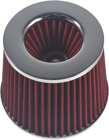 Hetong 3 inch Red 76mm Inlet Cold Air Intake Cone Replacement Quality Dry Air Filter in Saudi Arabia