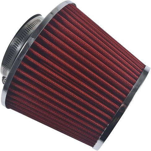 Hetong 3 inch Red 76mm Inlet Cold Air Intake Cone Replacement Quality Dry Air Filter in Saudi Arabia