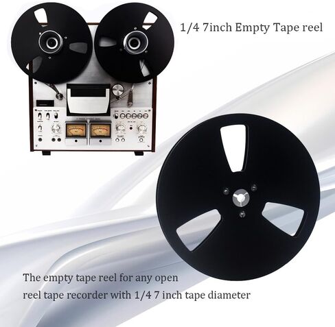 بكرة شريط فارغة مقاس 1/4 7 بوصة، شريط صوت بكرة مفتوحة عالمية من سبائك الألومنيوم، بكرة فارغة للبكرة إلى البكرة لـ TEAC/ReVox Studer (أسود) in Kuwait
