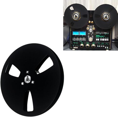 بكرة شريط فارغة مقاس 1/4 7 بوصة، شريط صوت بكرة مفتوحة عالمية من سبائك الألومنيوم، بكرة فارغة للبكرة إلى البكرة لـ TEAC/ReVox Studer (أسود) in Kuwait