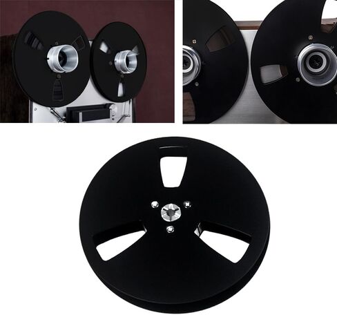 بكرة شريط فارغة مقاس 1/4 7 بوصة، شريط صوت بكرة مفتوحة عالمية من سبائك الألومنيوم، بكرة فارغة للبكرة إلى البكرة لـ TEAC/ReVox Studer (أسود) in Kuwait