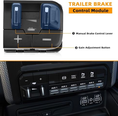 مجموعة وحدة التحكم في فرامل المقطورة المتكاملة من BELZAR مع مفتاح 82215040AB متوافق مع Ram 1500 2500 3500 4500 5500 2016-2018، Ram 1500 Classic 2019 in Kuwait