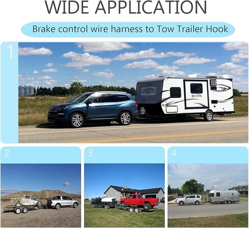 RED WOLF Brake Control Wiring Harness Adapter Connector Select for Honda Pilot Ridgeline 2006-2020, Acura MDX 2006-2017 Plug in Electric Brake Controller for Hook Towing Hitch Trailer RV Connector in Kuwait